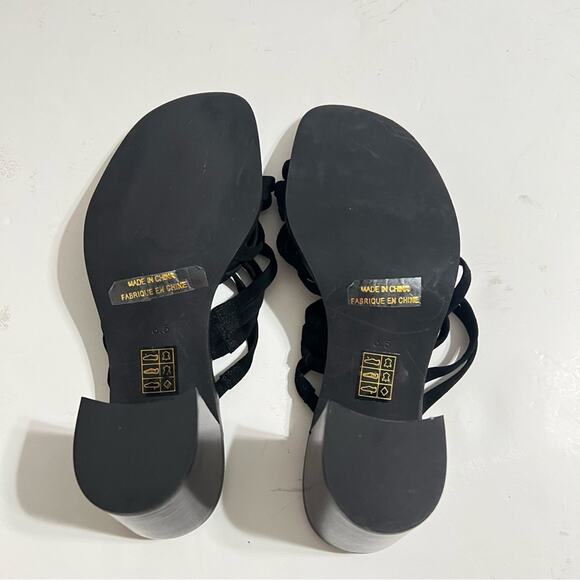 JEFFREY CAMPBELL Intertwine Slide Sandal - Black Suede - Picture 10 of 10